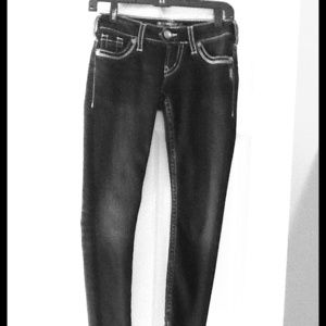 Silver skinny jeans Size 24