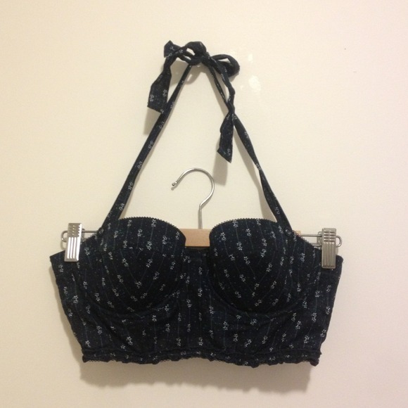 ⬇REDUCED⬇ Aerie Flower Print Halter Bustier - Picture 1 of 2