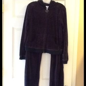Old Navy velour jumpsuit. Jacket is L, Pants M