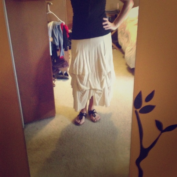 Cream Rouched Maxi SOLD