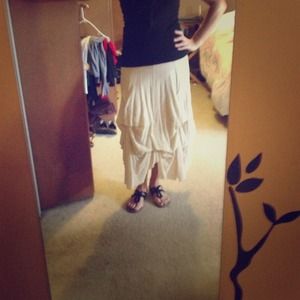 Cream Rouched Maxi SOLD