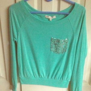 Long sleeve teal shirt NWT