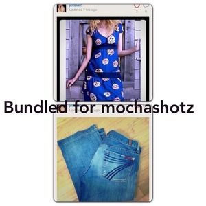 Bundled for mochashotz anthro dress/ 7 jeans