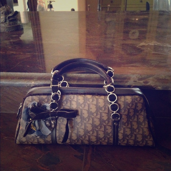 Christian Dior Velvet Chain Handbag