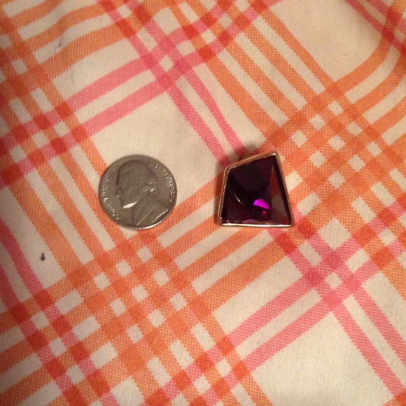 ❌SOLD❌ Purple Geometric Shape Earrings 💜 - Picture 3 of 3