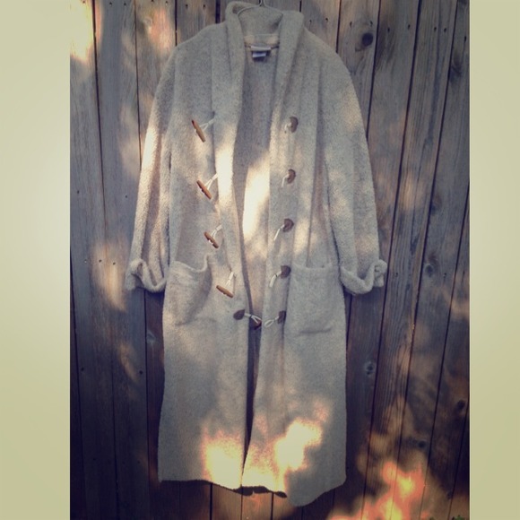 Floor length loose wool sweater (cream color)