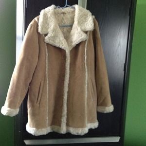 Suede winter coat