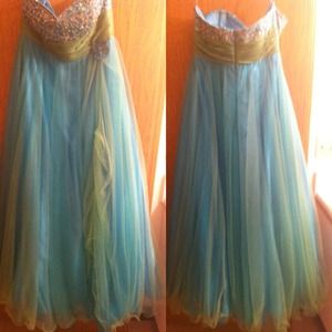 David's bridal ball gown prom dress