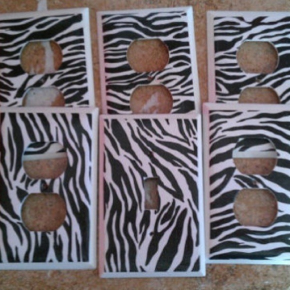 6 zebra switch plate covers - Picture 1 of 1