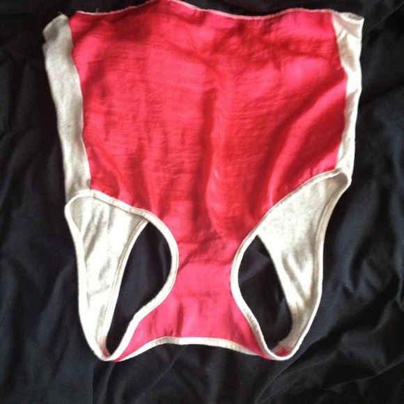 Cream& pink racer back tank - Picture 2 of 2