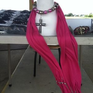 *SOLD* Lovely Cross Pendant scarf