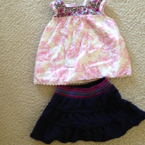 Children place skirt and top