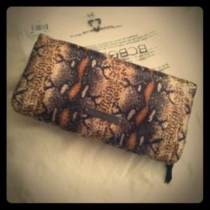 BCBGeneration Snake Sequin Foldover Clutch