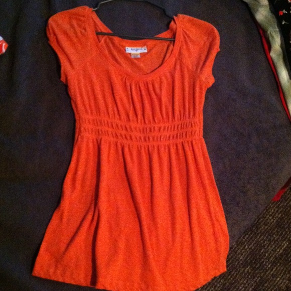 Bright orange shirt