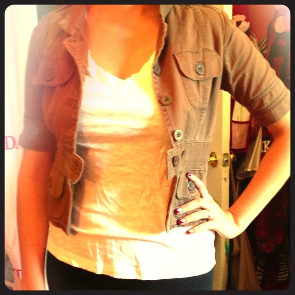 Brown half  jacket
