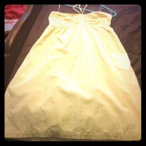 Yellow striped cover up/dress