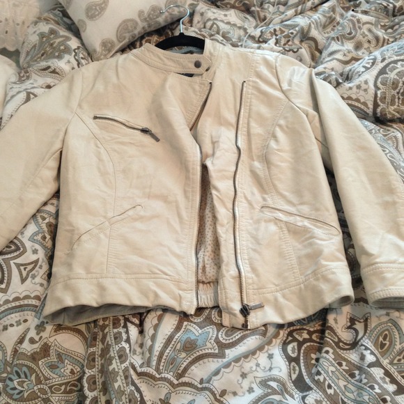 Cream Zara Moto Jacket