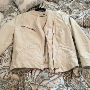 Cream Zara Moto Jacket