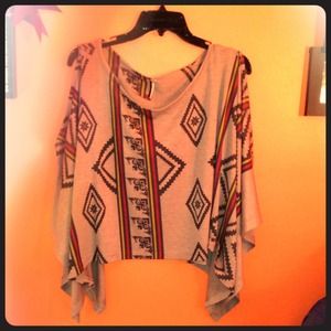 Brown tribal Aztec shaw