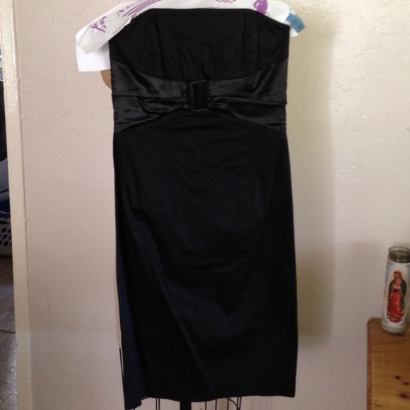 Strapless black dress