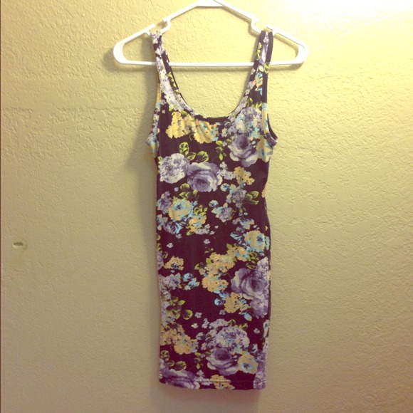 F21 Floral BodyCon Dress