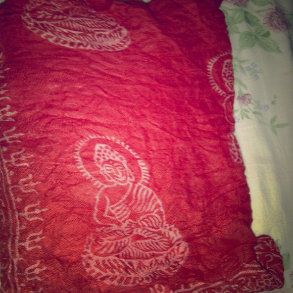 Orange Coral Bohemian Scarf
