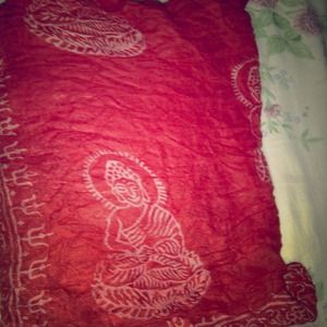 Orange Coral Bohemian Scarf