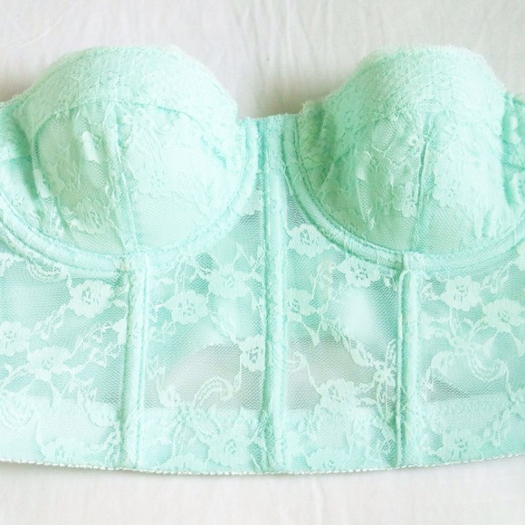 ❌SOLD❌Mint Lace Bustier