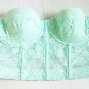❌SOLD❌Mint Lace Bustier