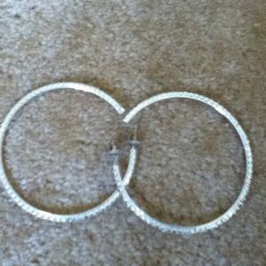 Rhinestone hoop earrings
