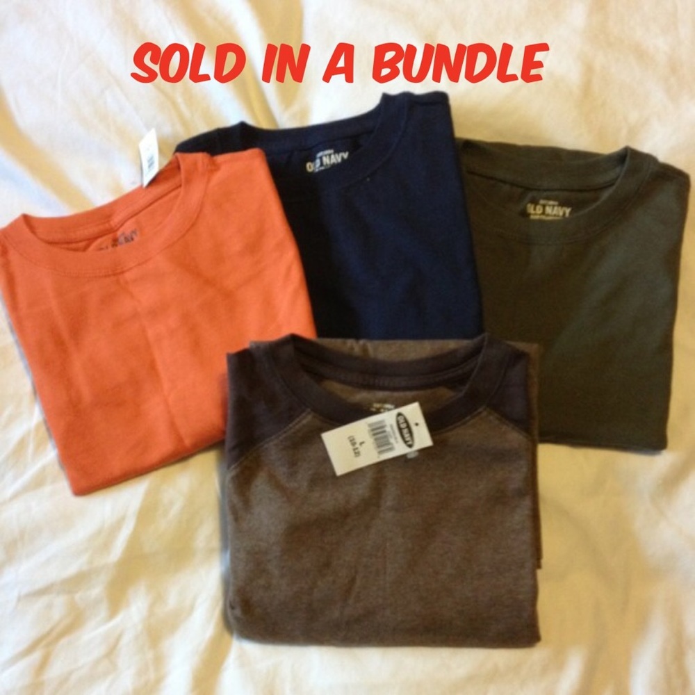 BUNDLE 4 Long Sleeve OLd Navy Shirts boys L