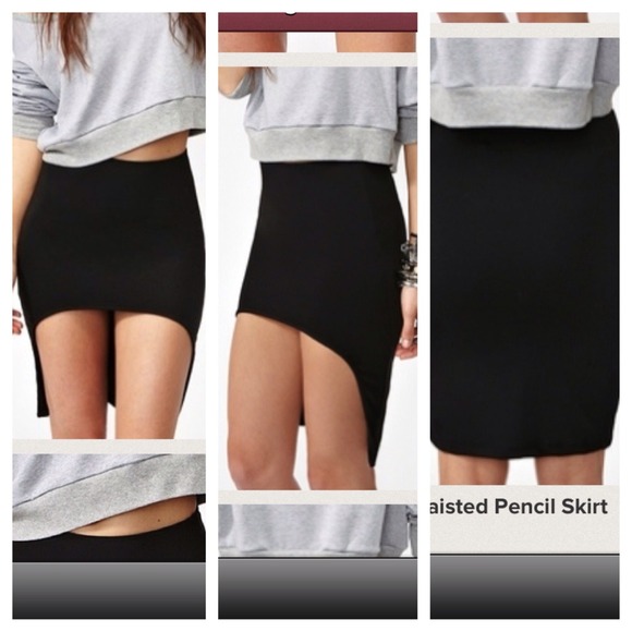 High low skirt.