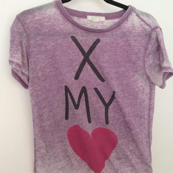 Burnout purple forever 21 tee