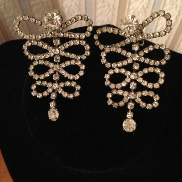 Antique chandelier earrings rhinestones