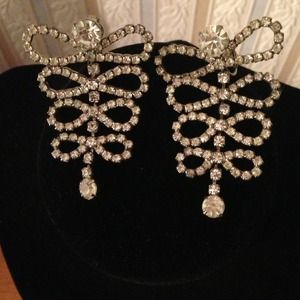 Antique chandelier earrings rhinestones