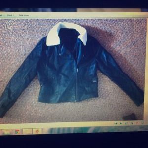 70's look leather jacket supercute!