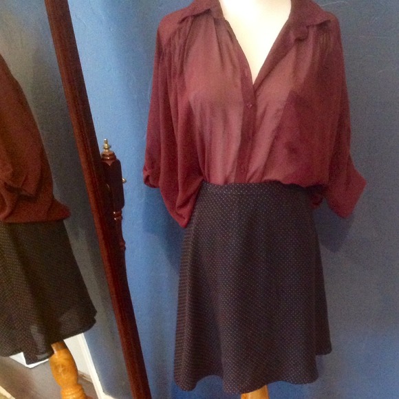 Ann Taylor Dresses & Skirts - BUNDLED! Silk polka dot skirt