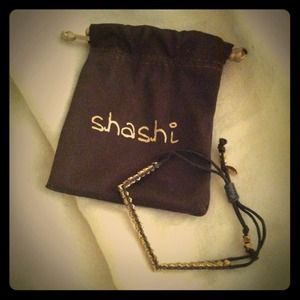 Shashi Nugget Gold Tone Beaded Bracelet