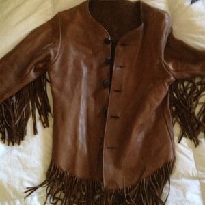 Vintage 1970"s actual leather jacket