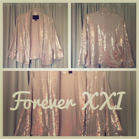 Sequenced silver jacket from forever 21!