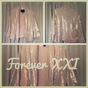 Sequenced silver jacket from forever 21!