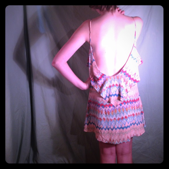 Printed silk summer dress