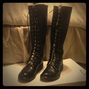 ALDO- brand new knee high lace up boots