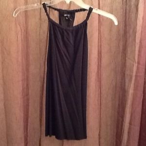 Backless black shirt