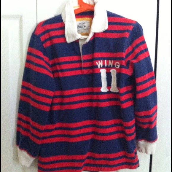 Mini Boden Boy Stripe Polo