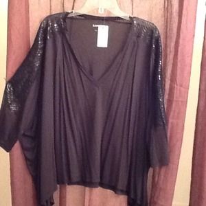 Black sequin top