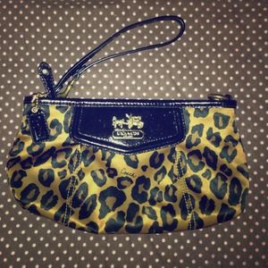 Coach Large Leopard Wristlet