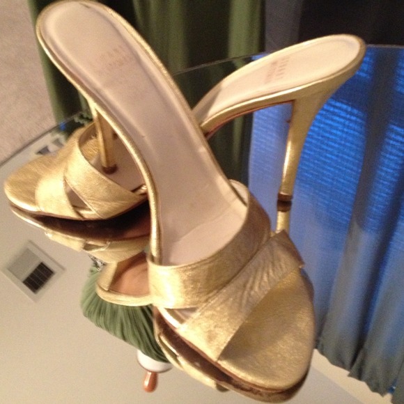 Stuart Weitzman slip ons in GOLD! - Picture 3 of 3