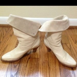 Dingo High Heel Boots White 7.5 M Perfect