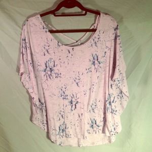 Flouncy grey & turquoise tunic